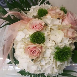 bouquet compatto rosa romantico