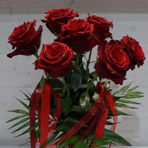 Bouquet di rose rosse extra gambo lungo